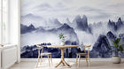 Design SD0445 — Papier peint Asie Encre Bleue — Novomur