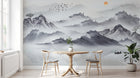 Design SK0087 — Papier peint Asie Encre Noire Montagne — Novomur