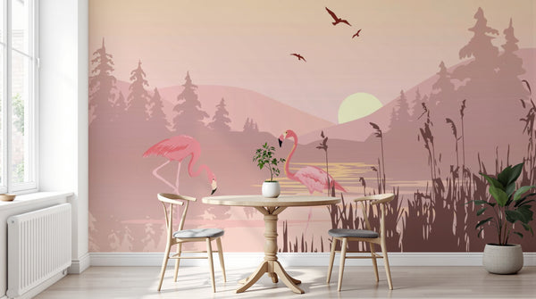 Papier peint Paysage Montagne Réaliste - Sur mesure