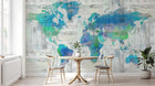 Design ZX0797 — Papier peint Carte du Monde — Novomur