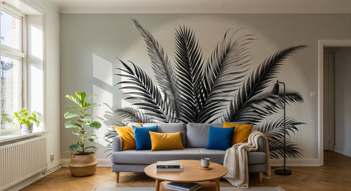 Design A0020 — Papier peint Palmier Tropical Vert - Collection 4 — Novomur