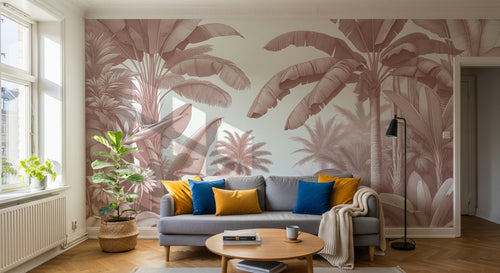 Design A0031 — Papier peint Jungle Tropicale Dense Aquarelle — Novomur