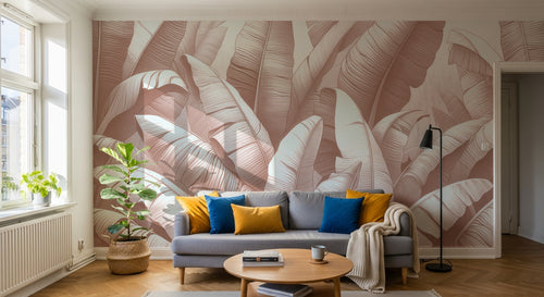 Design A0033 — Papier peint Palmier Tropical Vert - Collection 2 — Novomur