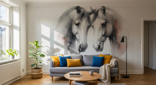 Design A0043 — Papier peint Chevaux — Novomur