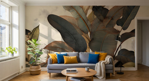 Design A0061 — Papier peint Palmier Tropical Vert - Collection 1 — Novomur