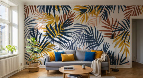 Design A0064 — Papier peint Palmier Tropical Vert - Collection 4 — Novomur