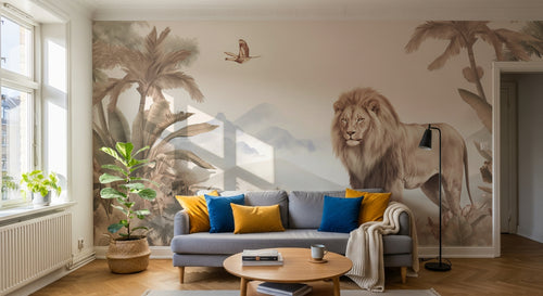 Design A0076 — Papier peint Safari Savane Aquarelle — Novomur