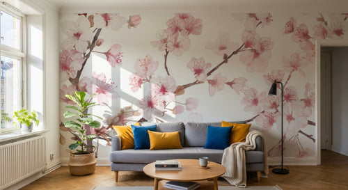 Design A0080 — Papier peint Cerisier Rose — Novomur