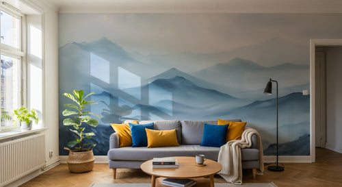 Design A0120 — Papier peint Paysage Montagne Réaliste — Novomur