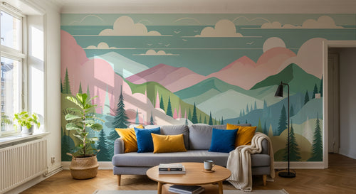 Design A0169 — Papier peint Forêt Pins et Sapins - Collection 2 — Novomur