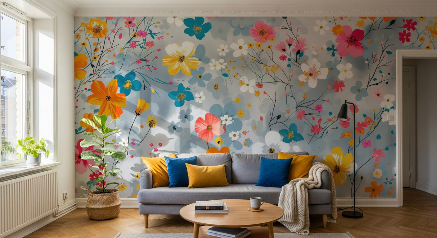 Papier peint Floral - Sur mesure - Design A0213