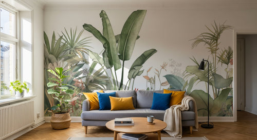 Design A0226 — Papier peint Palmier Tropical & Jungle Dense — Novomur