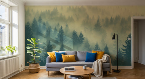 Design A0230 — Papier peint Forêt Pins et Sapins - Collection 1 — Novomur