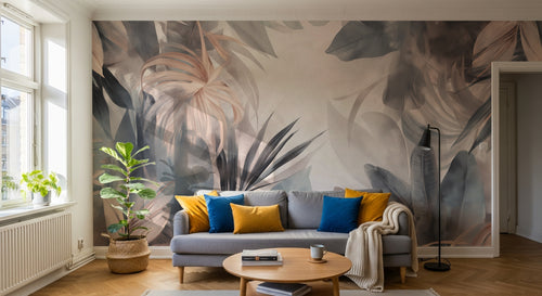 Design A0271 — Papier peint Palmier Tropical Vert - Collection 4 — Novomur