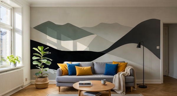 Papier peint Paysage Montagne Minimaliste - Collection 2 - Sur mesure