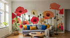 Design A0369 — Papier peint Coquelicots et Fleurs Sauvages — Novomur