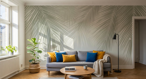 Design A0371 — Papier peint Palmier Tropical Vert - Collection 3 — Novomur