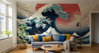 Design A0382 — Papier peint Mont Fuji et Hokusai — Novomur