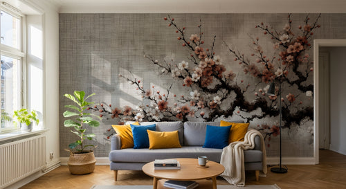 Design A0466 — Papier peint Cerisier en Fleurs — Novomur