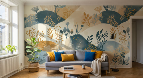 Design A0522 — Papier peint Paysage Montagne Minimaliste - Collection 1 — Novomur