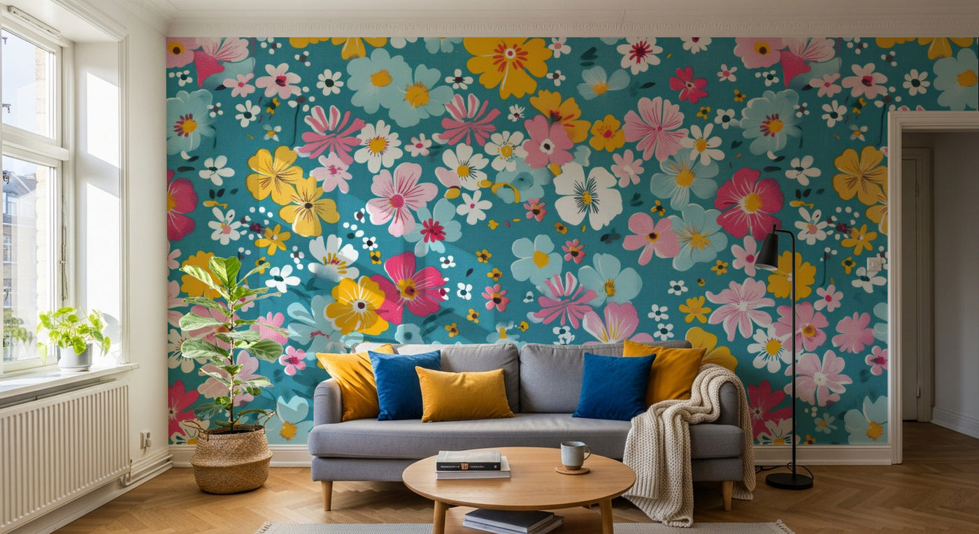 Papier peint Liberty Floral - Sur mesure - Design A0567