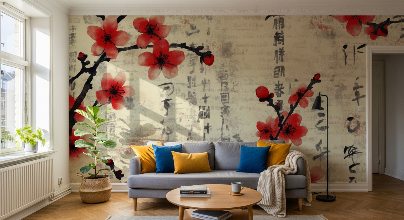 Papier peint Cerisier - Sur mesure - Design A0575