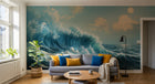 Design A0640 — Papier peint Mont Fuji et Hokusai — Novomur