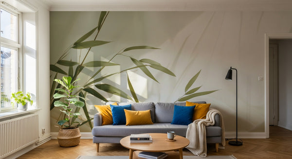 Papier peint Bambou Botanique - Sur mesure