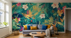 Design A0753 — Papier peint Jungle Tropicale Dense Aquarelle — Novomur