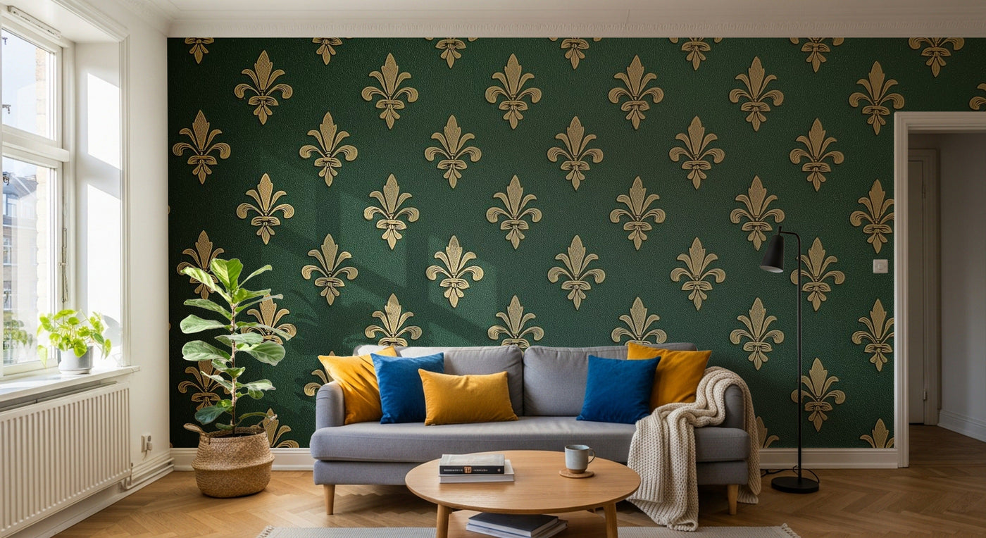 Papier peint Damassé Classique - Sur mesure - Design A0892