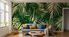 Design A0906 — Papier peint Palmier Tropical Vert - Collection 4 — Novomur