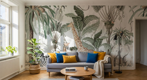 Design B006 — Papier peint Safari Savane Aquarelle - Collection 2 — Novomur