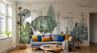 Design B032 — Papier peint Foret stylisee scandinave arbres minimalistes — Novomur