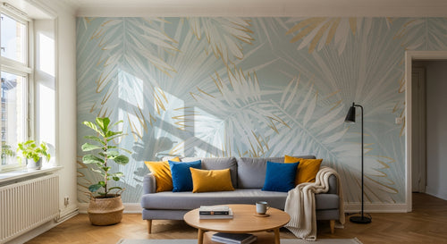 Design D0052 — Papier peint Palmier Tropical Vert - Collection 3 — Novomur