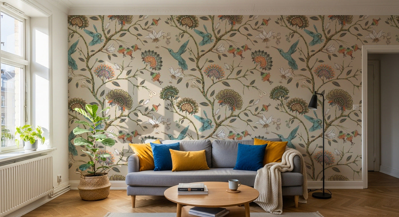 Papier peint Liberty Floral - Sur mesure - Design D0169