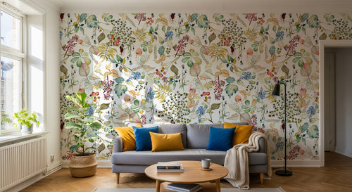 Design D0218 — Papier peint Botanique Feuillage - Collection 2 — motif standard — Novomur