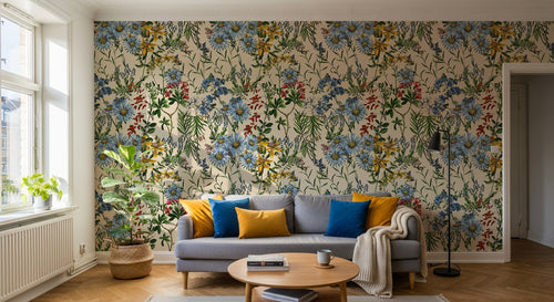 Design D0220 — Papier peint Coquelicots et Fleurs Sauvages — motif standard — Novomur