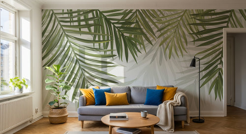 Design D0274 — Papier peint Palmier Tropical Vert - Collection 3 — Novomur