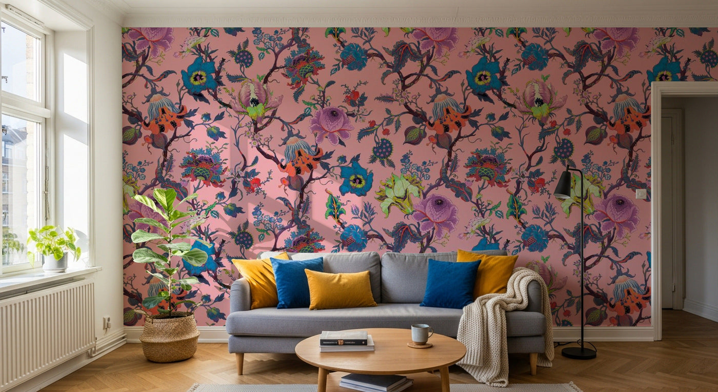 Papier peint Liberty Floral - Sur mesure - Design D0701