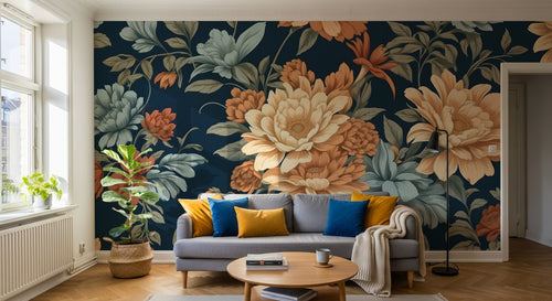 Design D0993 — Papier peint Floral Pivoines et Roses - Collection 2 — Novomur