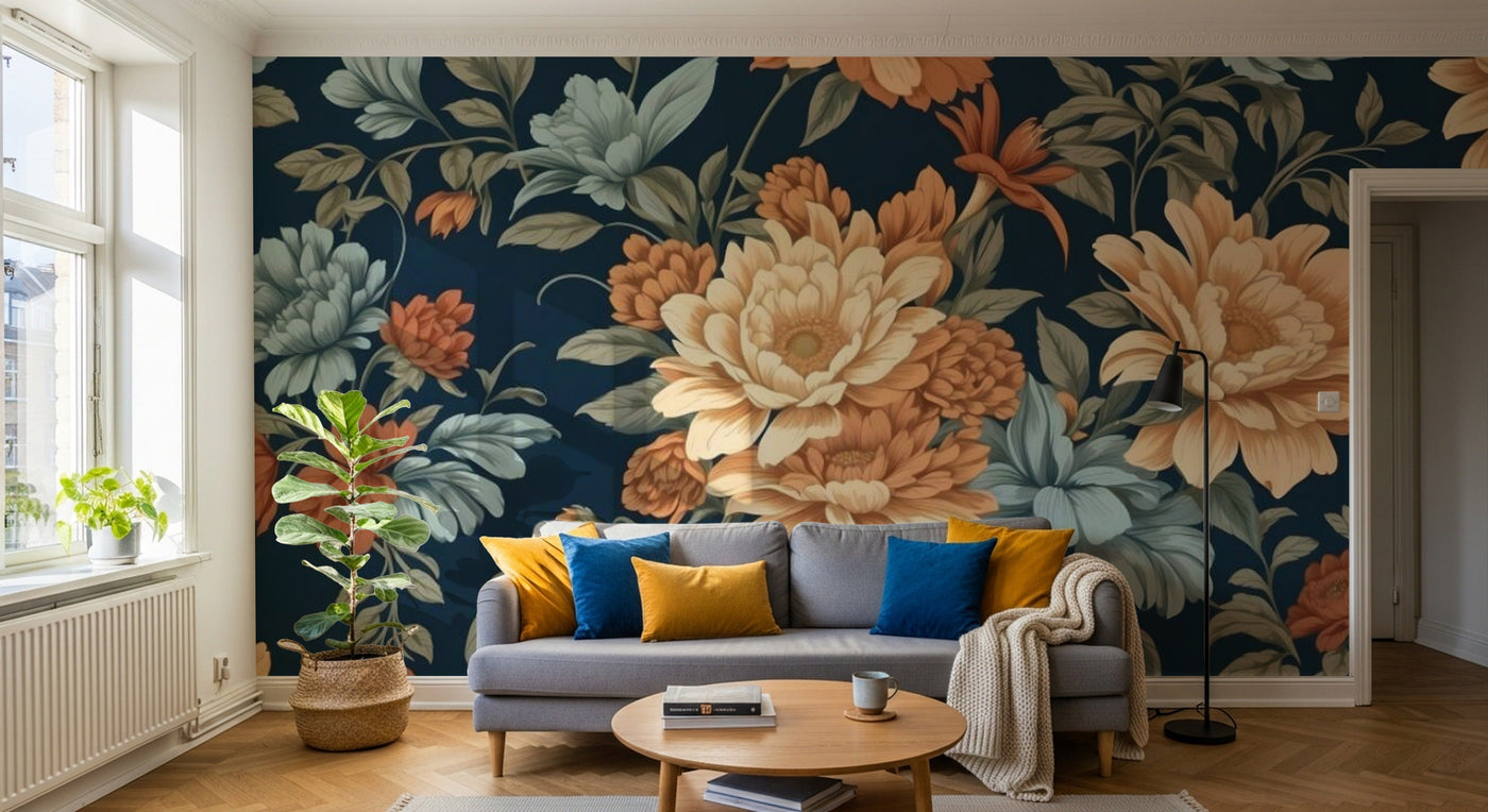 Papier peint Liberty Floral - Sur mesure - Design D0993