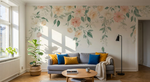 Design D0994 — Papier peint Floral Pivoines et Roses - Collection 1 — Novomur