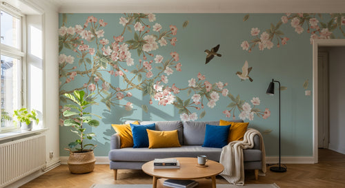 Design E0288 — Papier peint Cerisier en Fleurs — Novomur