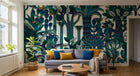 Design E0403 — Papier peint Palmier Tropical Vert - Collection 2 — Novomur