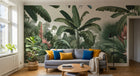 Design F0028 — Papier peint Jungle Tropicale Dense Aquarelle — Novomur