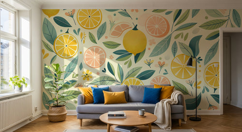 Design F0043 — Papier peint Fruits Agrumes - Collection 2 — Novomur