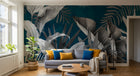 Design F0153 — Papier peint Palmier Tropical Vert - Collection 2 — Novomur