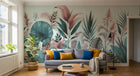 Design F0251 — Papier peint Palmier Tropical Vert - Collection 1 — Novomur