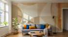 Design F0675 — Papier peint Art Abstrait Bauhaus Beige - Collection 2 — Novomur