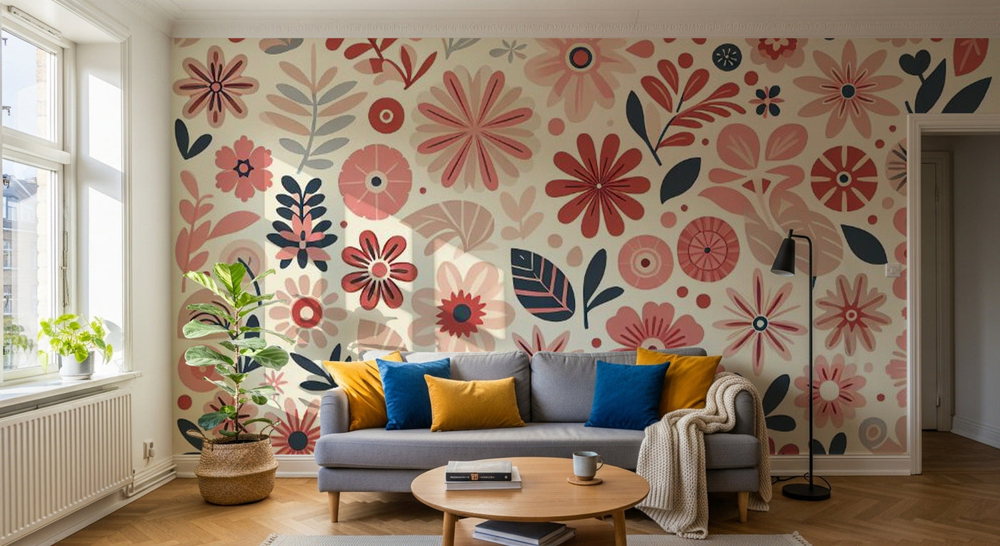 Papier peint Liberty Floral - Sur mesure - Design F0679